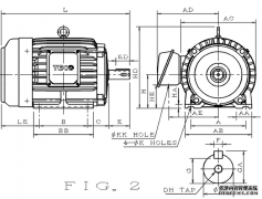 東元電機AEEFF3-2.2KW-4P-100L 尺寸圖紙